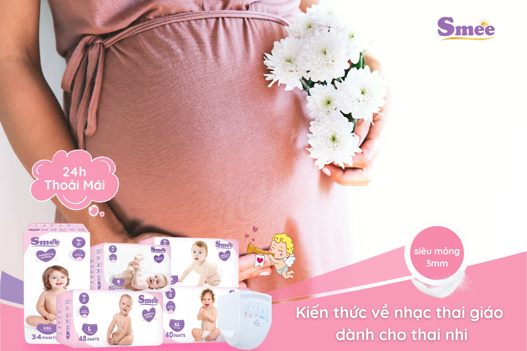 Nên cho thai nhi nghe nhạc thai giáo vào 3 tháng đầu và 3 tháng giữa thai kỳ mẹ nhé!